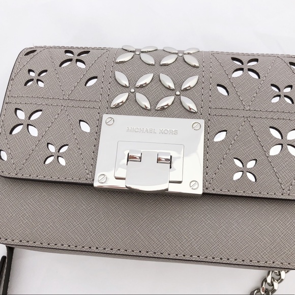 ‼️SALE‼️ 👜💕-Michael Kors Crossbody Gray Floral - Picture 2 of 8